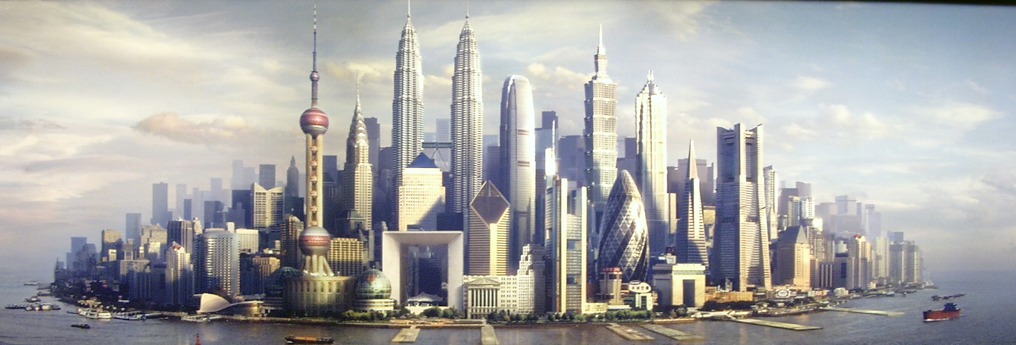 Financial Times Skyscrapers Poster Advertisement