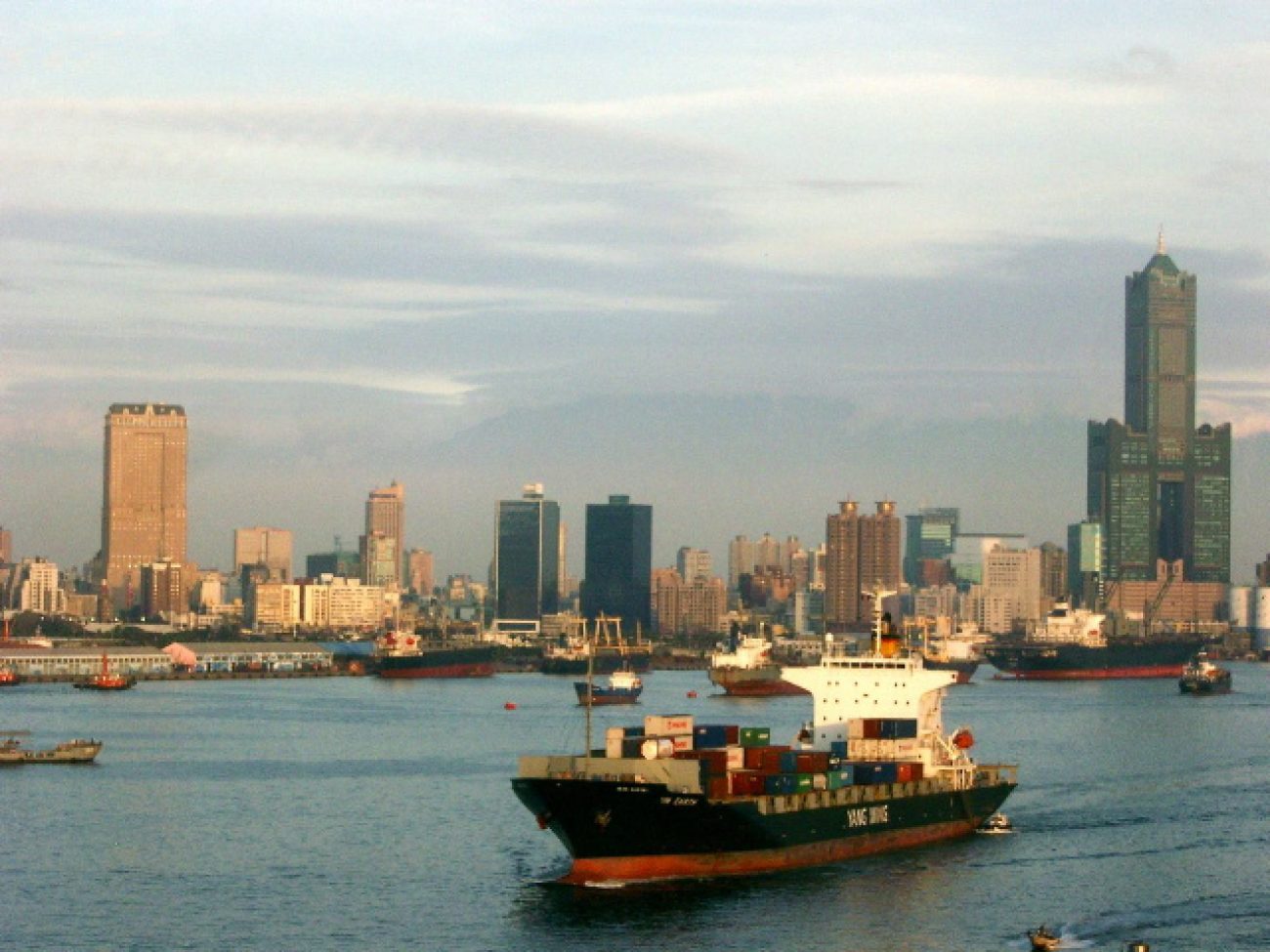 Kaohsiung port harbor skyline