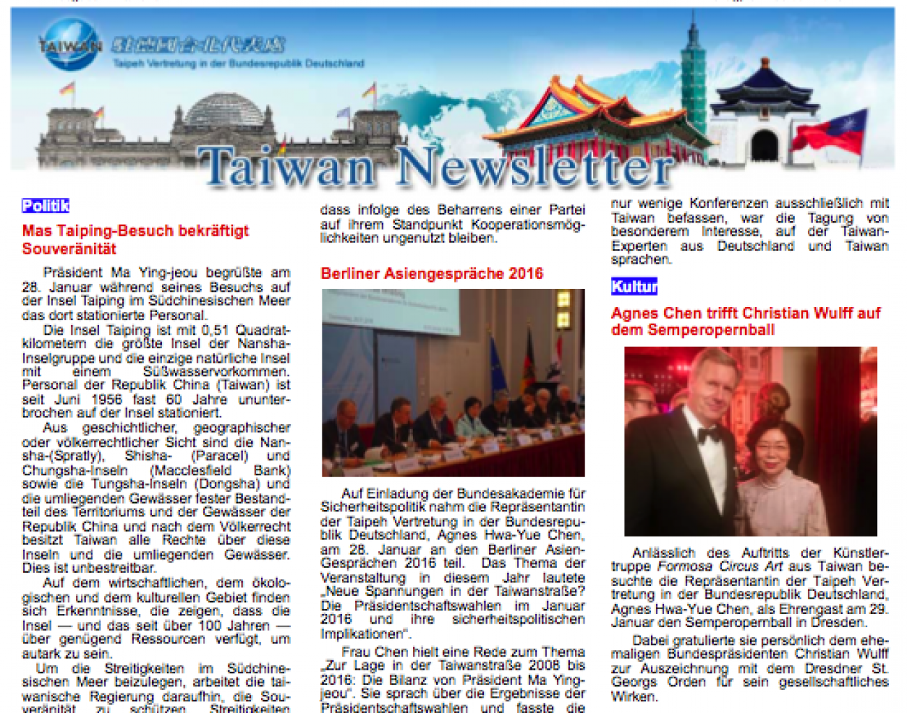 Taiwan Newsletter Berlin