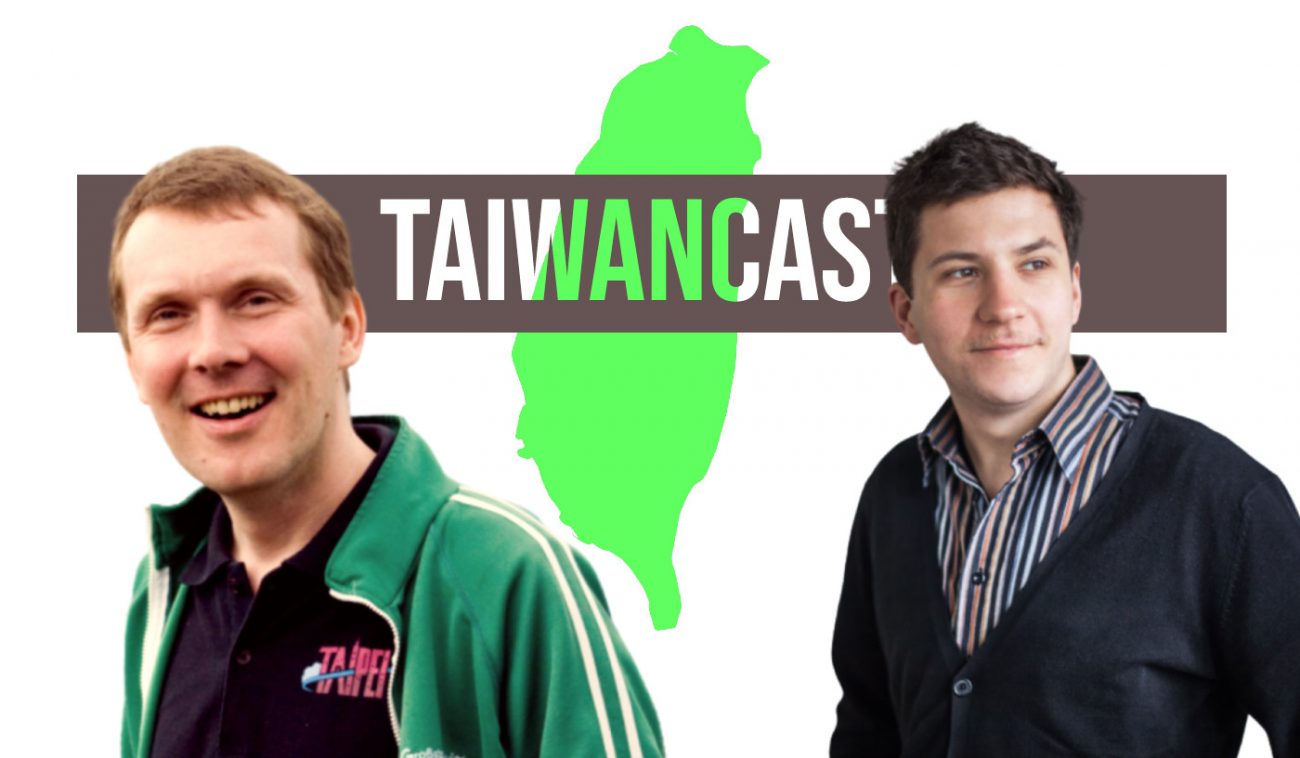 Taiwancast-Logo mit Bildern von Klaus Bardenhagen und Fabian Kretschmer